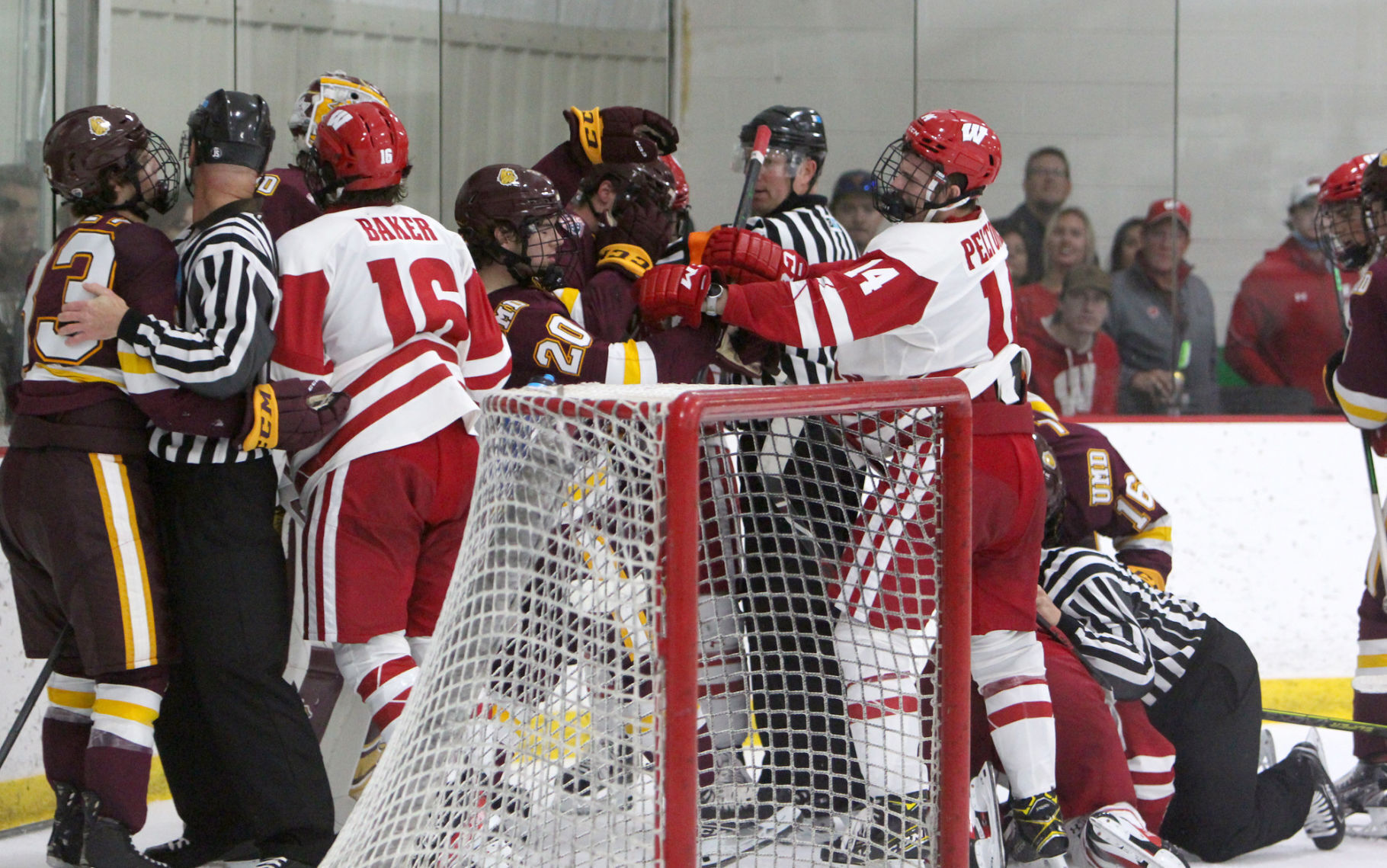 University of Wisconsin vs University of Minnesota-Duluth men's hockey scrimmage 10-3-21